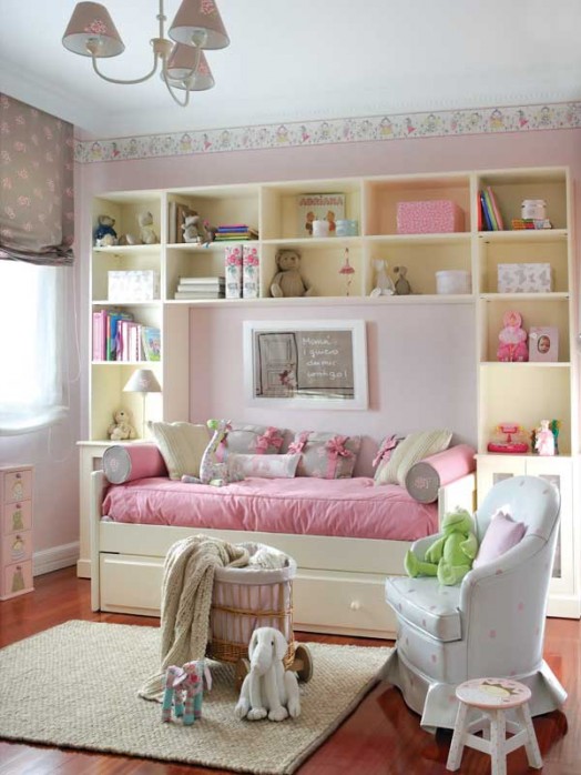 kinderzimmer ideen rosa niedlich süß sofa