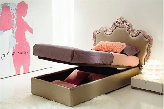 kinderzimmer möbel di liddo perego mädchen schlafzimmer rosa kissen