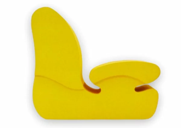 komfortabler kinder stuhl gelb ergonomisch design