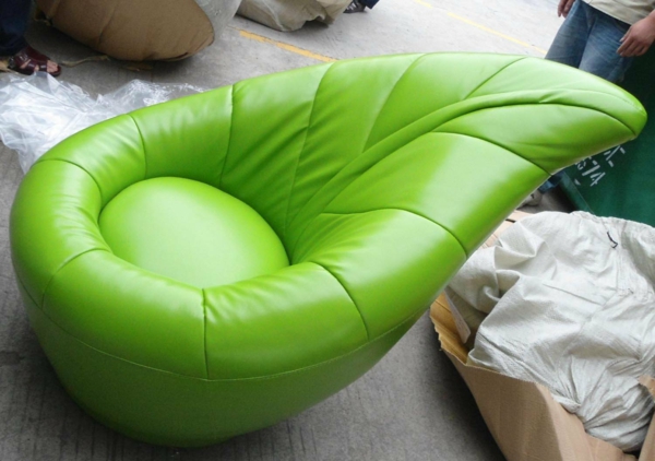 komfortabler kinder stuhl grün ergonomisch design gepolstert leder