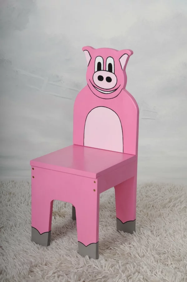 komfortabler kinder stuhl rosa ergonomisch design schwein