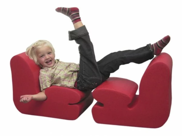 komfortabler kinder stuhl rot ergonomisch design