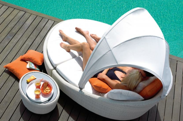 moderne outdoor möbel design elegante lösung pool