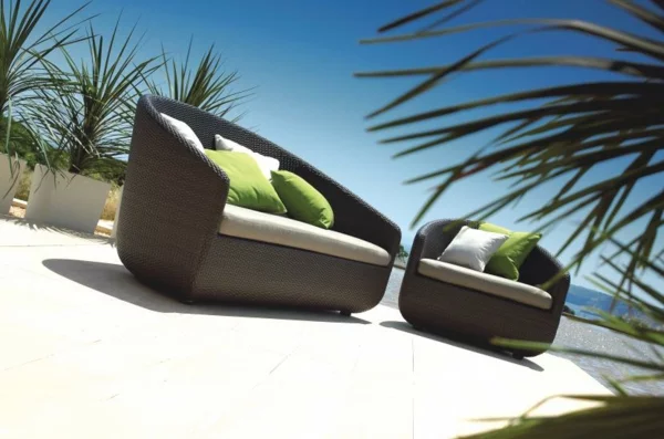 moderne outdoor möbel design rattan braun