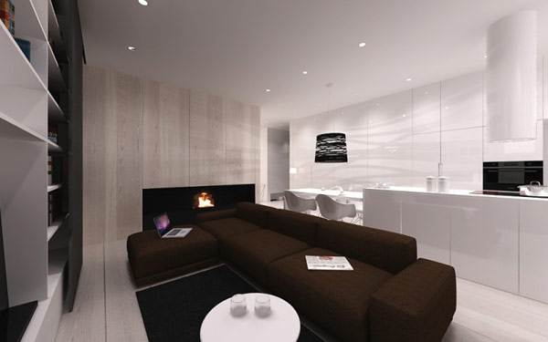 neue zeitgenössische architektur schlicht design wohnzimmer