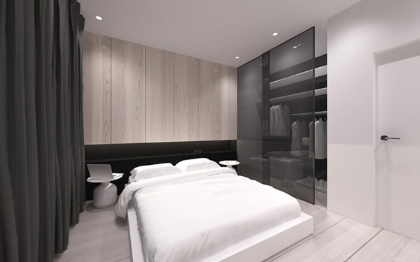 moderne zeitgenössische architektur schlicht skandinavisch schlafzimmer