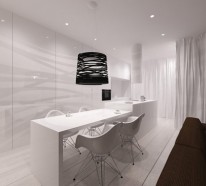 Moderne zeitgenössische Architektur im minimalistischen Stil