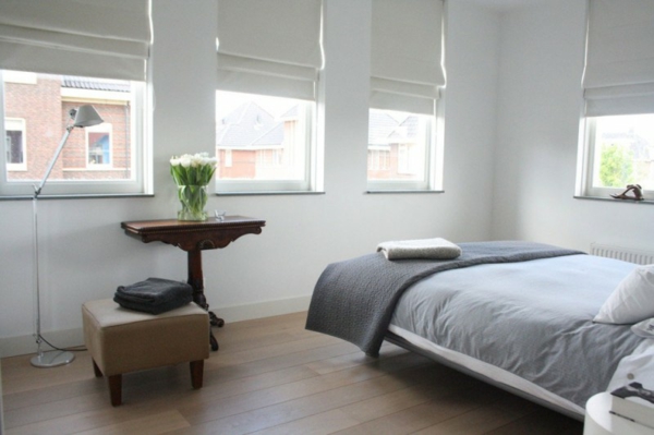 modernes herrliches haus design schlafzimmer grau wäsche