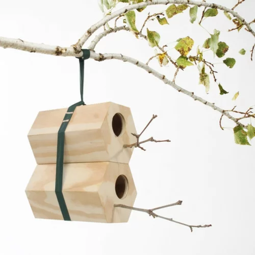 modulares vogel nest aus holz idee design vogelhaus