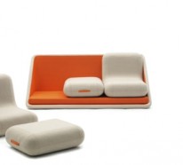 Orange Designer Sofa von Matali Crasset – moderner Stil aus Frankreich