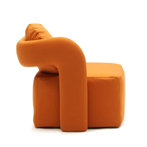 orange sessel in einzelbett umgewandelt idee design