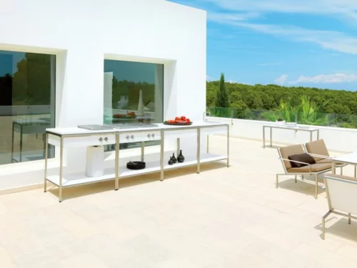 outdoor modulares küchen system schubladen tisch grill
