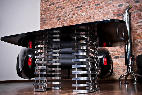 klassische auto möbel designs sofa leder lackiert tisch massiv