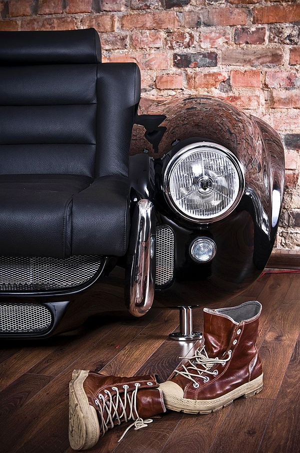 retro auto möbel designs sofa scheinwerfer