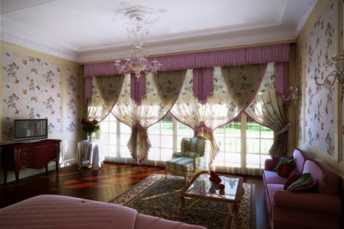 romantische schlafzimmer designs gardinen große fenster