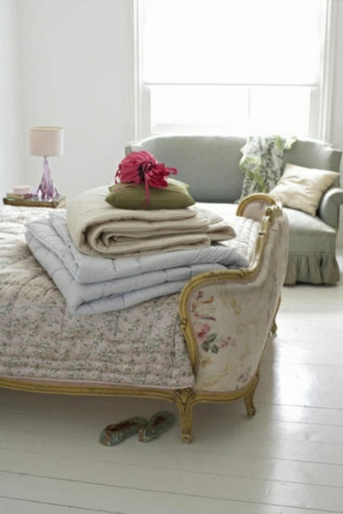 romantische schlafzimmer designs pastellfarben behaglich ambiente