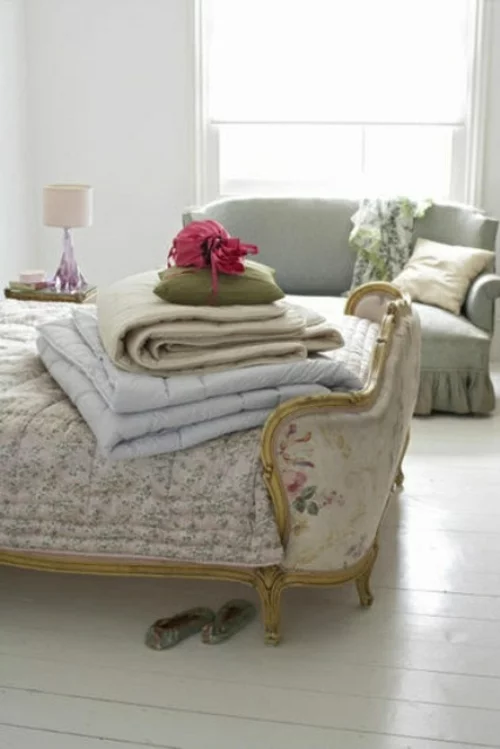 romantische schlafzimmer designs pastellfarben behaglich ambiente