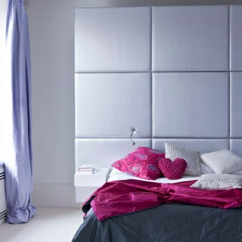 romantische schlafzimmer designs rosa lila motive modern feminin