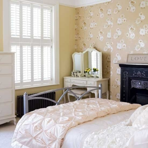 romantische schlafzimmer designs seidenstoff bettwäsche