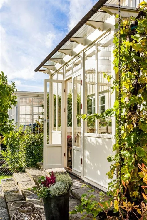 vintage veranda aus glas wintergarten idee sonne