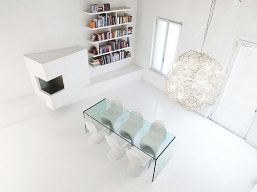 weiße interior design ideen studio glanzvoll bad schlafzimmer akryl glas esszimmer