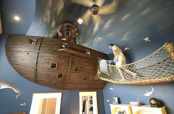 Innovative Designer Ideen fürs Kinderzimmer grandiös holz schiff