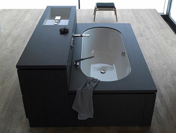 Modulare Badezimmer Möbel coole Einrichtung im Bad - schwarz