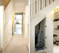 Schöne praktische Lagerraum Ideen unter der Treppe