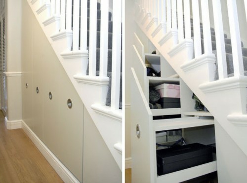 Schöne praktische Lagerraum Ideen unter der Treppe schubladen