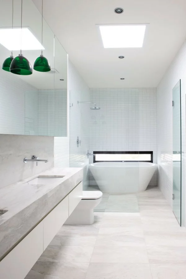 australisches doppelhaus design weiß badewanne badezimmer