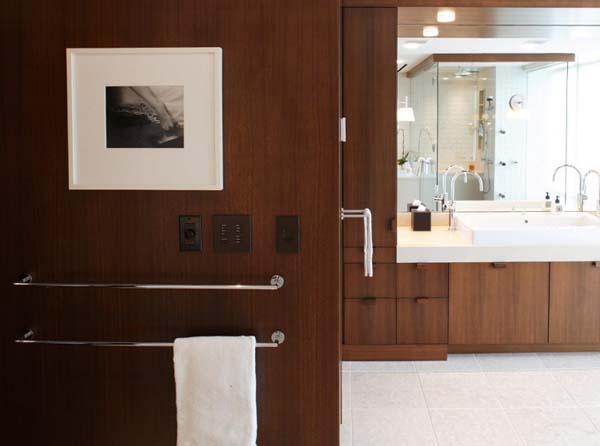 elegante badezimmer interior design ideen glaswände extravagant holz einrichtung