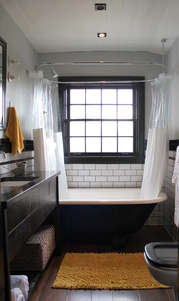 badewanne gardinen fenster idee interior design im badezimmer cooles ambiente