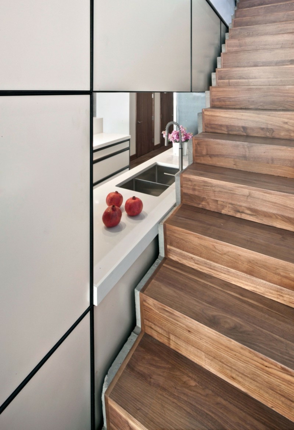 Moderne Apartment Residenz küche holz treppen stufen
