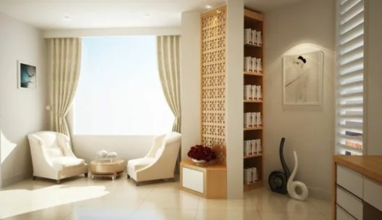 coole moderne interior designs weiße sessel
