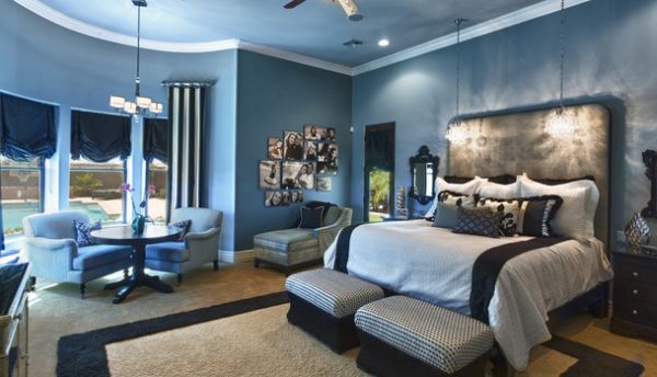 coole schlafzimmer farbpalette blau traditionell schema