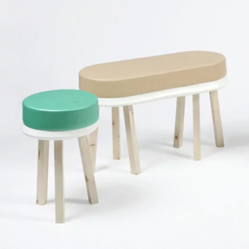 designer möbel kollektion geometrisch farben hocker sitzplatz