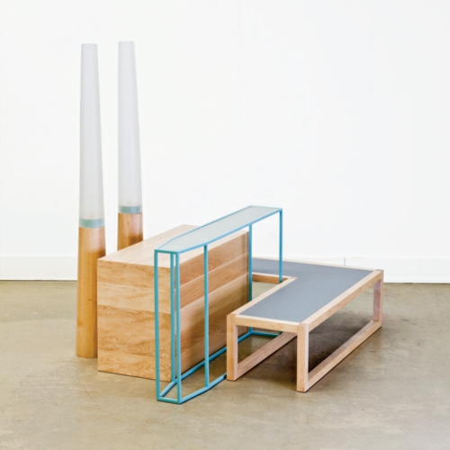designer möbel kollektion geometrisch farben tisch set
