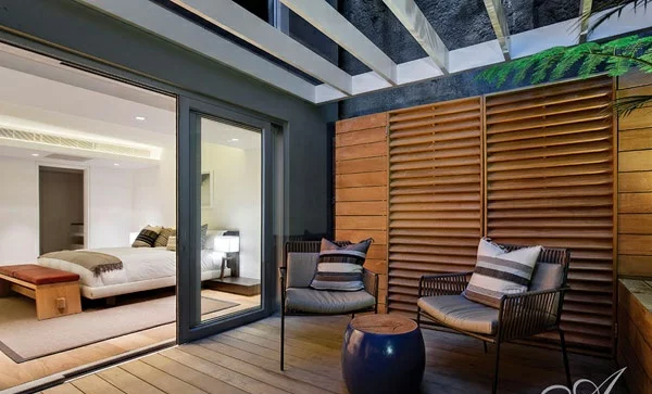 designer neu gestaltetes apartment atlantisch ozean außenbereich