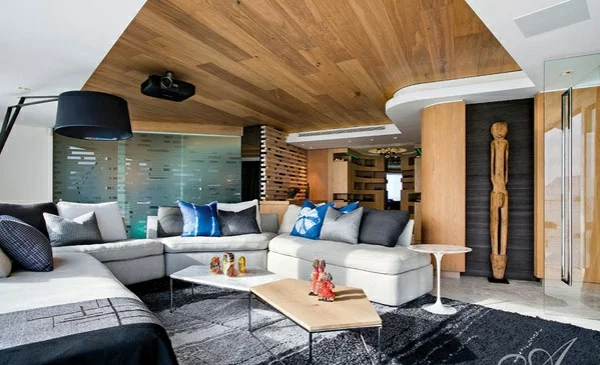 designer neu gestaltetes apartment atlantisch ozean holz decke