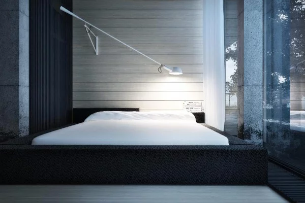 dynamische moderne interior designs dramatisches ambiente schlafzimmer
