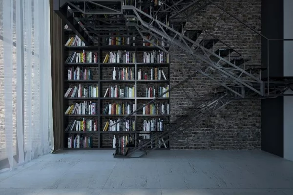 dynamische moderne interior designs treppenhaus haus bibliothek