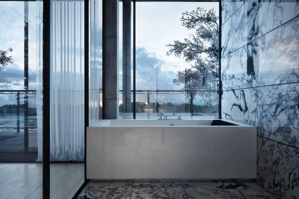 dynamische moderne interior designs weiß badewanne quadratisch