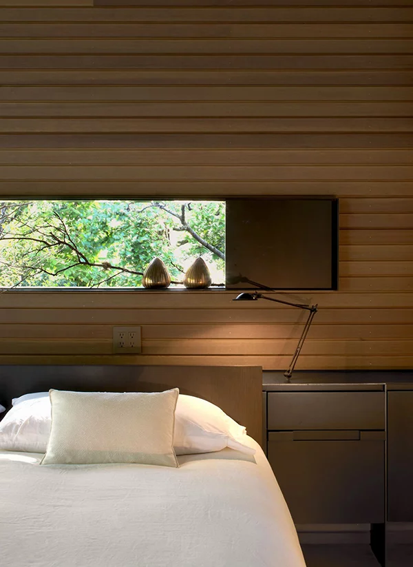 erholsames elegantes haus design idee schlafzimmer fenster kopfteil