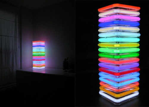erstaunliche trendy lampen ideen bunt leuchten stehlampe quadratisch