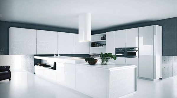 funktionale küchen inseln idee weiße einrichtung modern