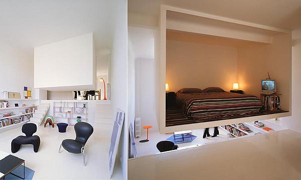 gemütliches schlafzimmer design im dachgeschoss minimalistisch