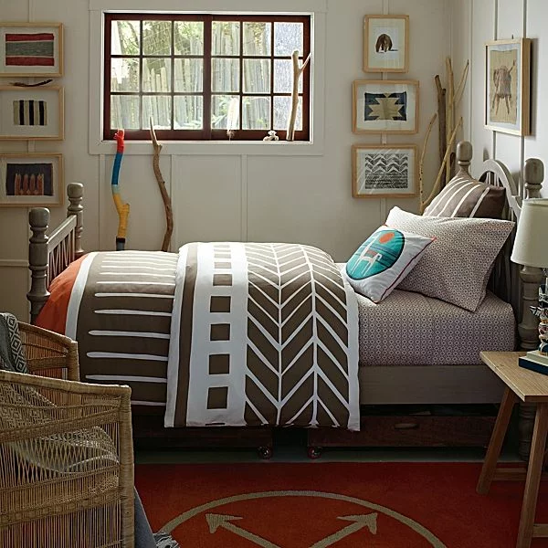 herbstliche Bettwäsche Designs im Schlafzimmer idee originell interessant