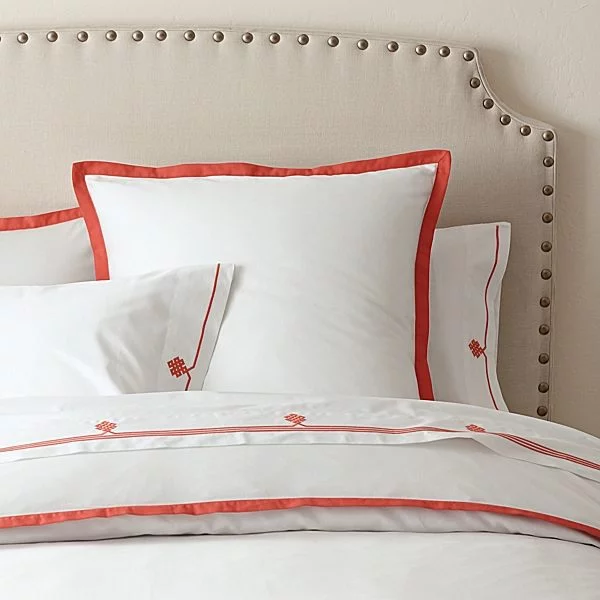 herbstliche Bettwäsche Designs im Schlafzimmer  idee weiß orange
