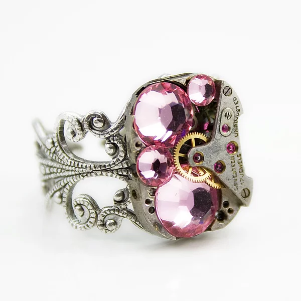 herrlicher juwelier schmuck ring pink rosa kristall swarovski