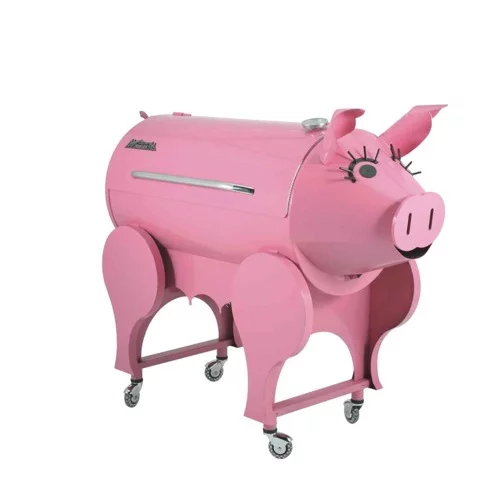 skurrile praktische barbecue grills rosa schwein